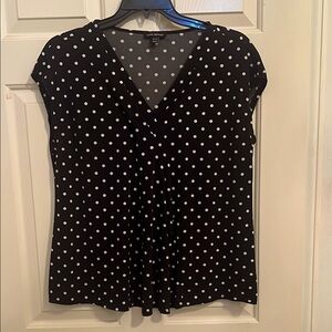 Black and White Polka Dot Women's Top
